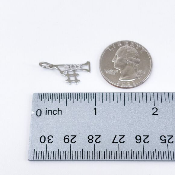 Vintage Beau Sterling Silver 925 "#1 Mom" Pendant - Picture 6 of 6